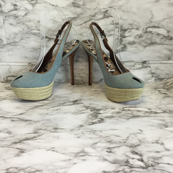 Sam Edelman High Heels Platform Sling Back Sanals - Picture 7 of 12